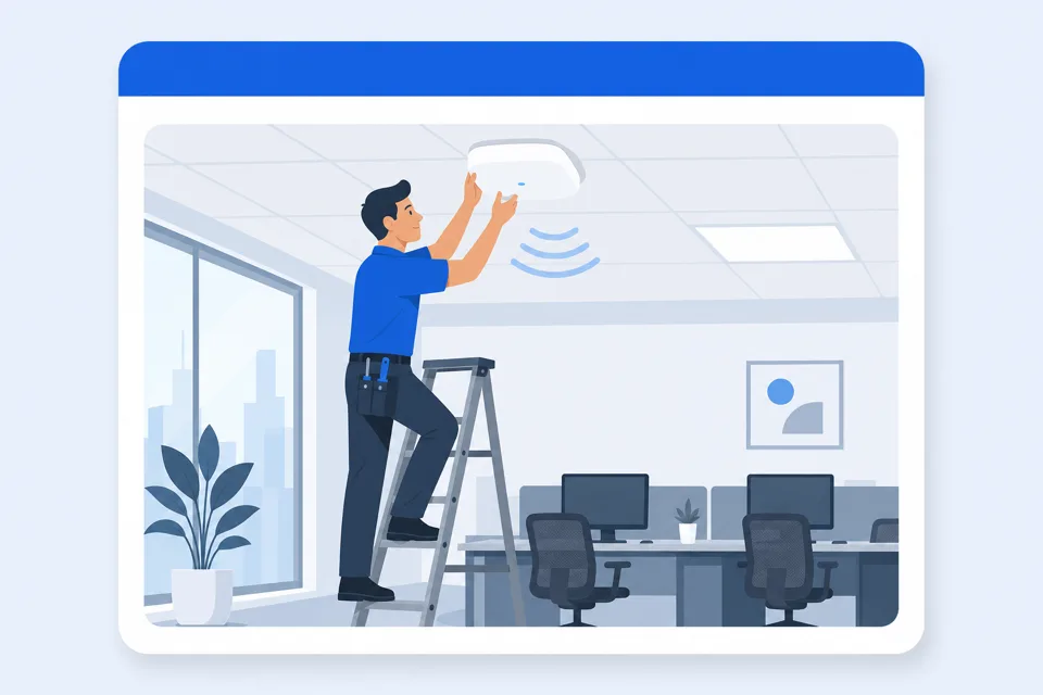 Safir Cloud access point montajı — Safir Teknoloji teknik destek hizmeti