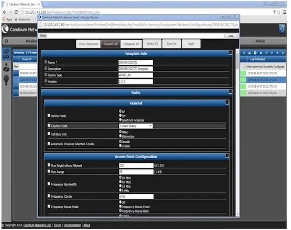 Cambium CNS Server — network device — Yazılım ve Yönetim (epmp, Türkiye)