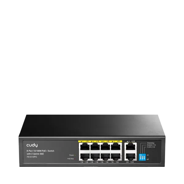 Cudy 8 Portlu 10/100M PoE+ Switch — switch — switch (router, Türkiye)